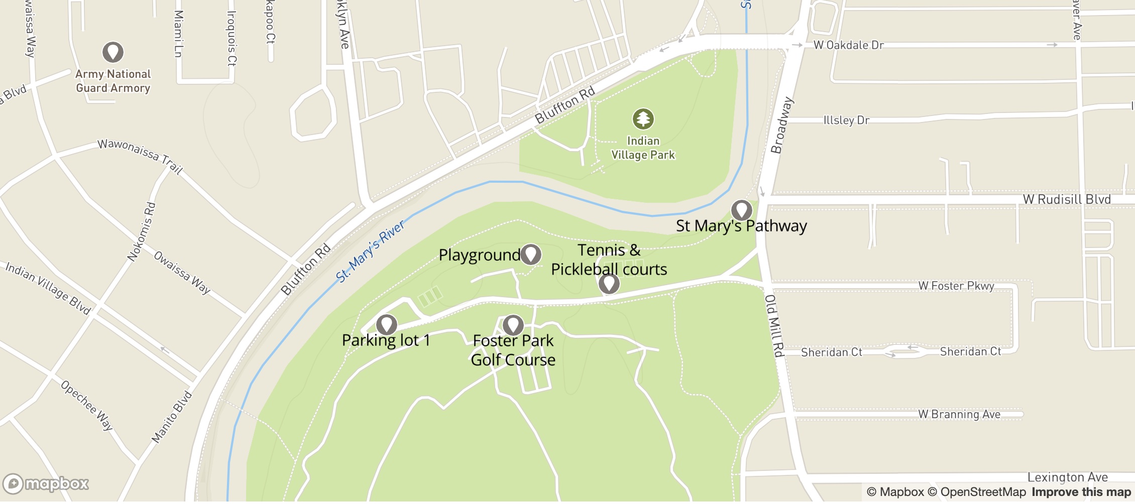 Map of Foster Park