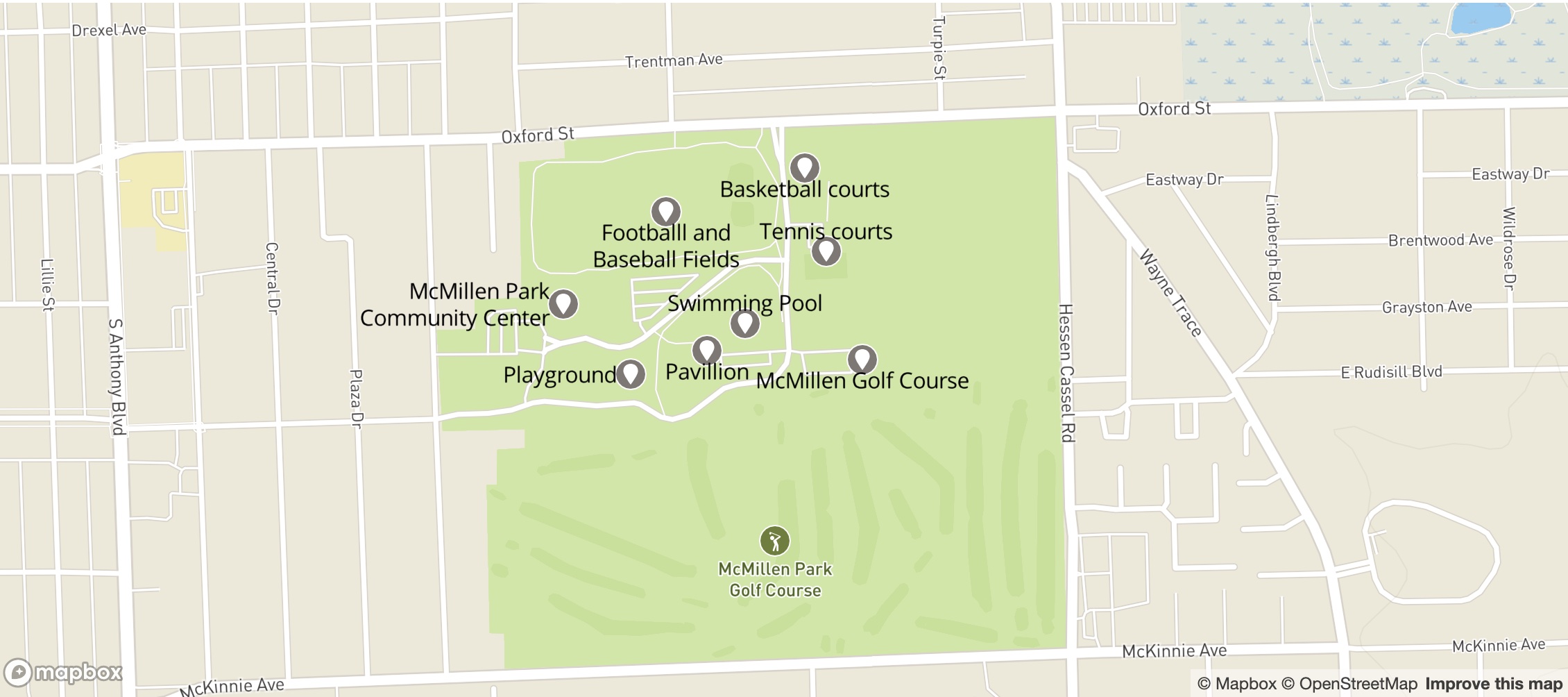 Map of McMillen Park