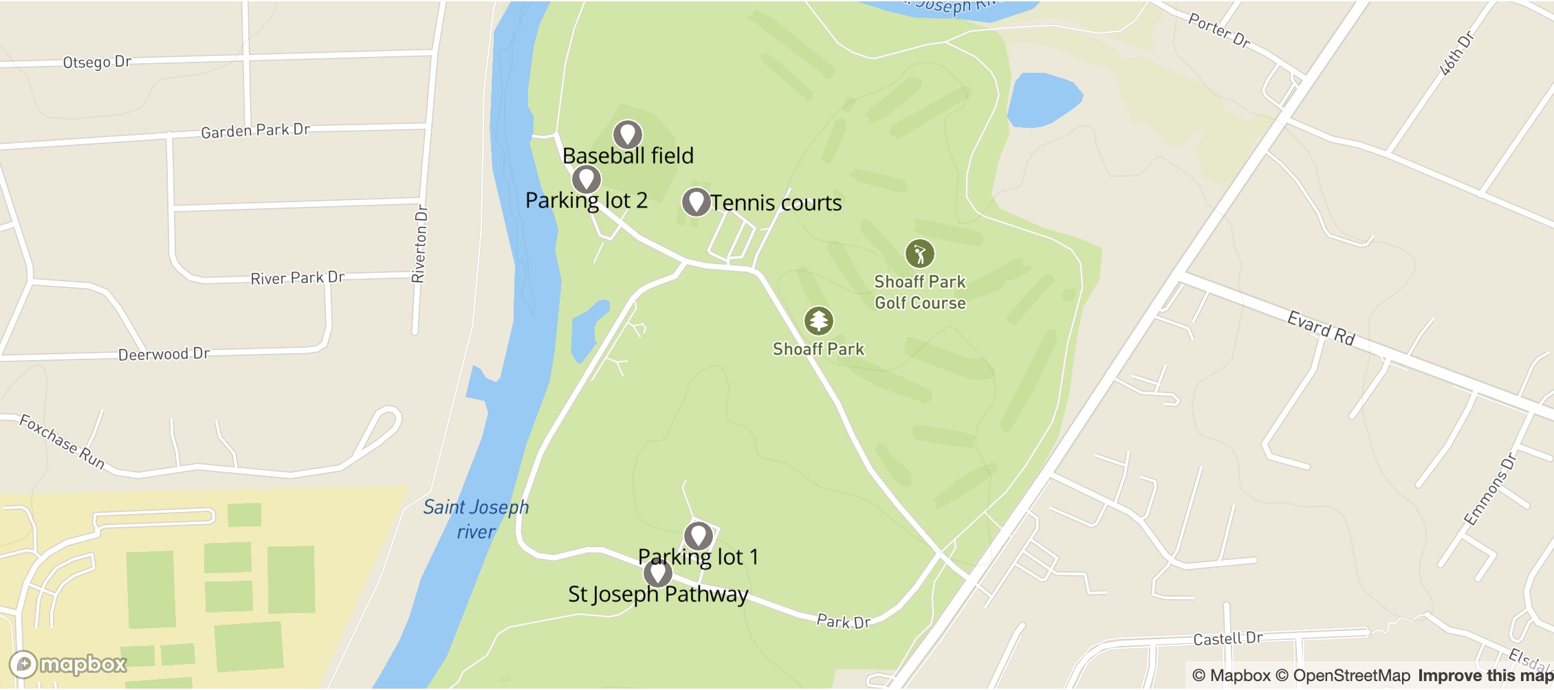 Map of Shoaff Park