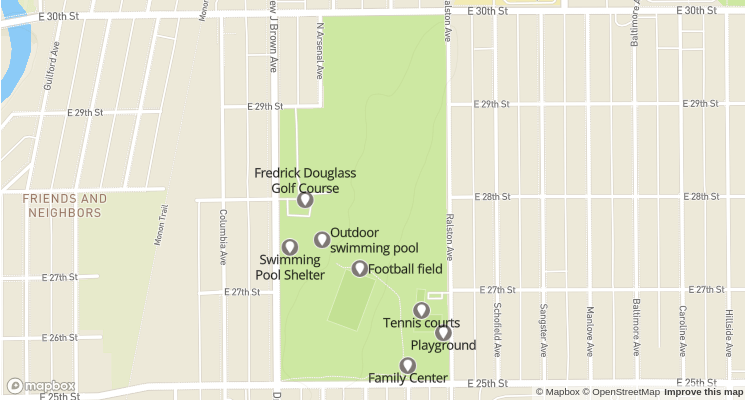 Map of Fredrick Douglass Park