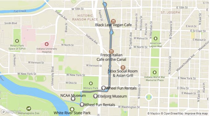 Map of Indianapolis Canal Walk