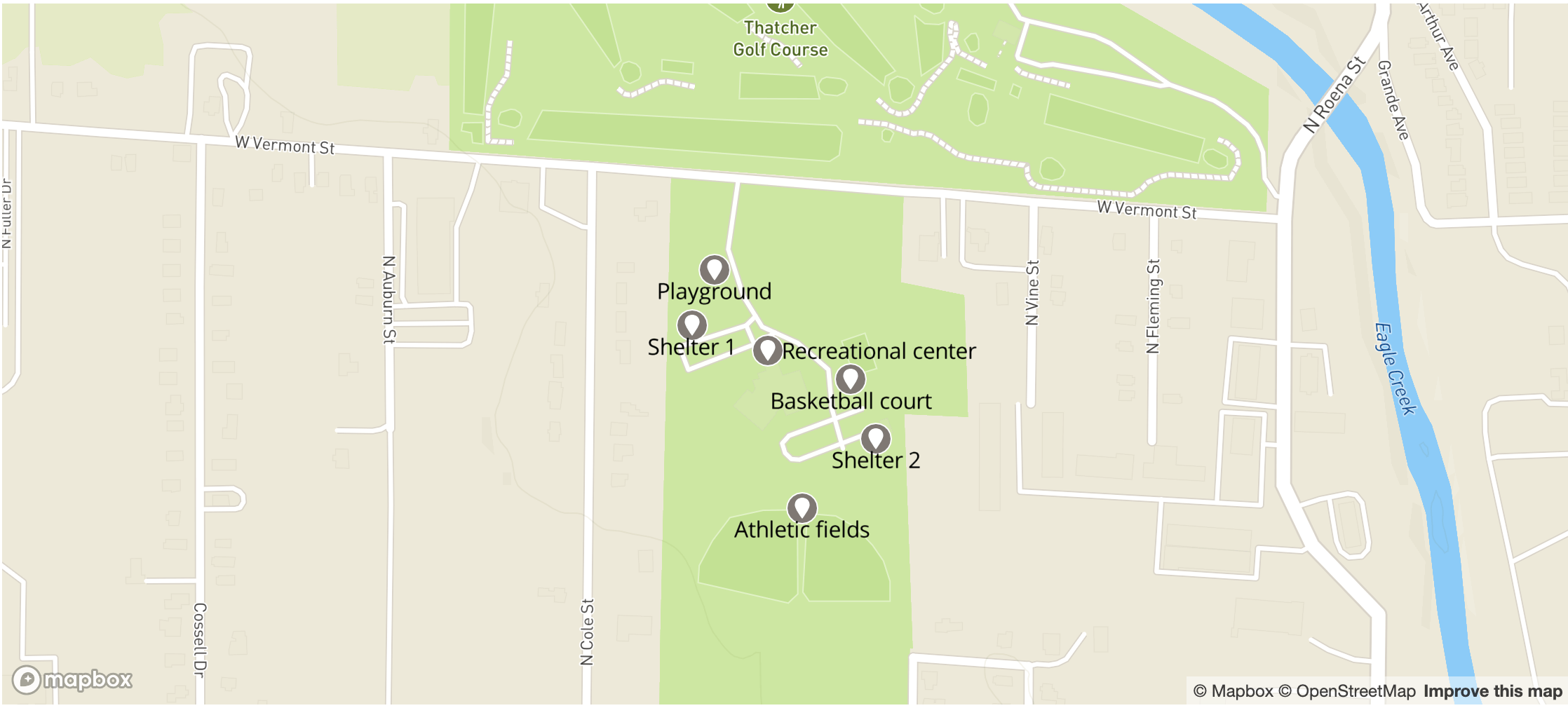 Map of Thatcher Park