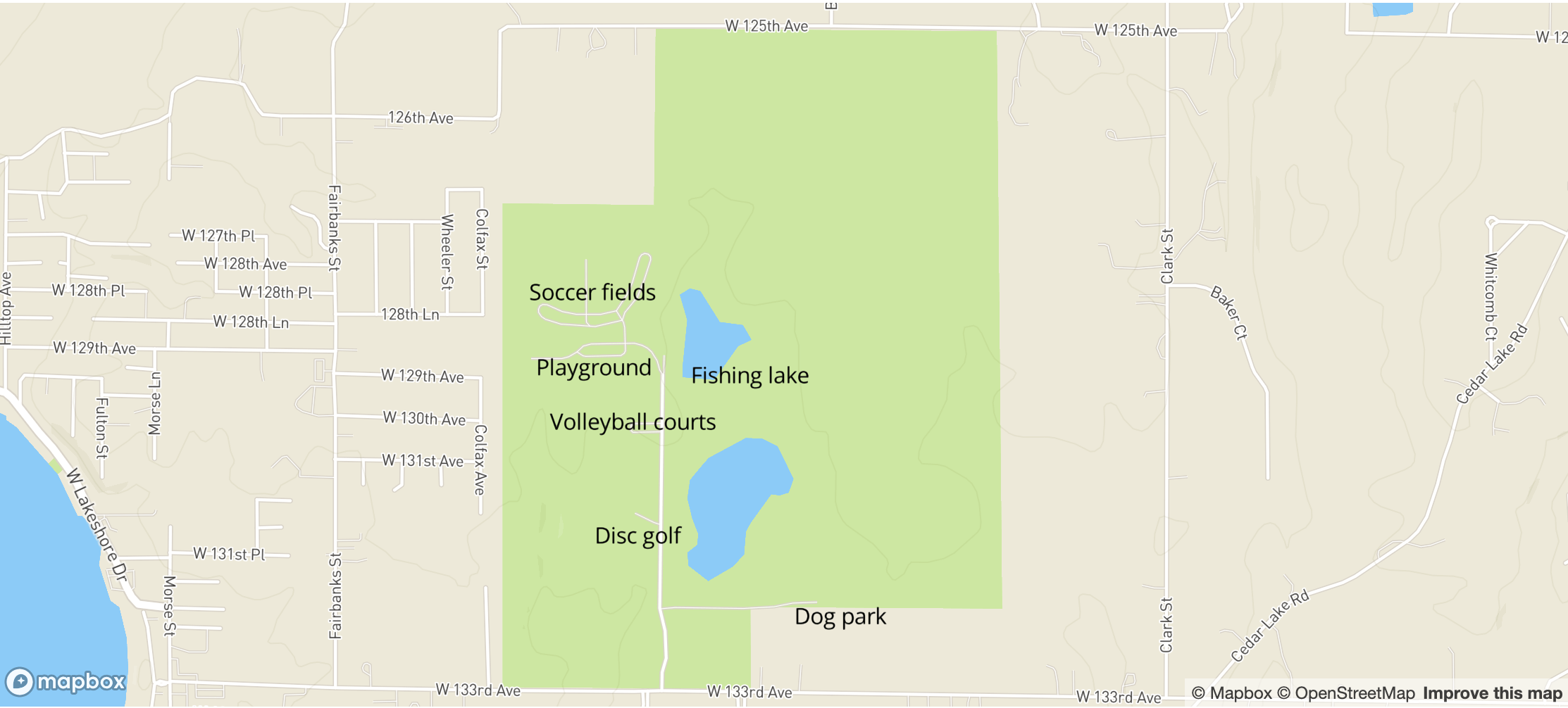 Map of Lemon Lake County Park