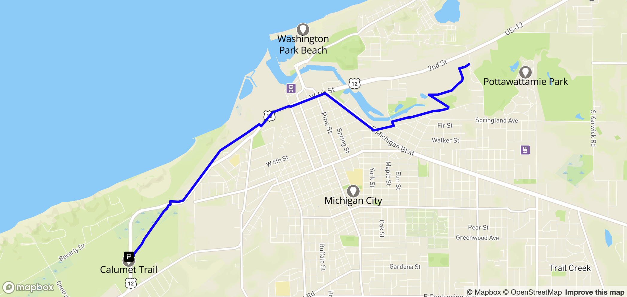 Map of Singing Sands Trail